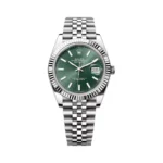 Rolex Datejust 41 Oyster Perpetual 126334-0028 White Gold 41mm Mint Green Dial Mens Watch