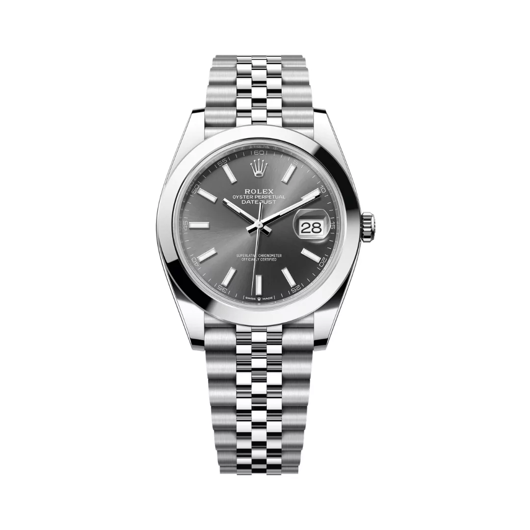 Rolex-Datejust-m126300-0008.png Rolex Datejust 126300-0008 Oyster Perpetual 41Mm Grey Dial Mens Watch - Image 1