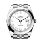 Rolex Datejust 126300-0016 Oyster Perpetual Roman Numerals 41mm White Dial Mens Watch - Image 3