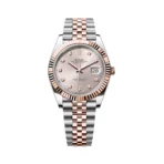 Rolex Datejust 126331-0008 Oyster Perpetual 18K Everose Gold 41Mm Sundust Dial Diamond Markers Men’s Watch
