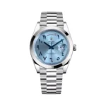Rolex Day-Date 228206 Platinum 40mm Ice Blue Arabic Dial Men’s Watch