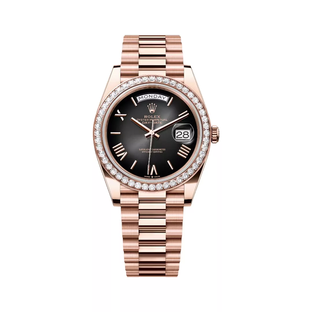 Rolex-Day-Date-40-228345RBR-0025.jpg Rolex Day-Date 40 228345RBR-0025 Everose Gold Slate Ombre Dial 40mm Unisex Watch - Image 1