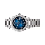 Rolex Day-Date 40 228349RBR-0045 White Gold Diamond-set Bezel President Bracelet 40mm Blue Ombré Dial Unisex Watch - Image 2