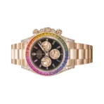 Rolex Daytona 116598RBOW Rainbow Yellow Gold Sapphire Bezel Black Dial - Image 2