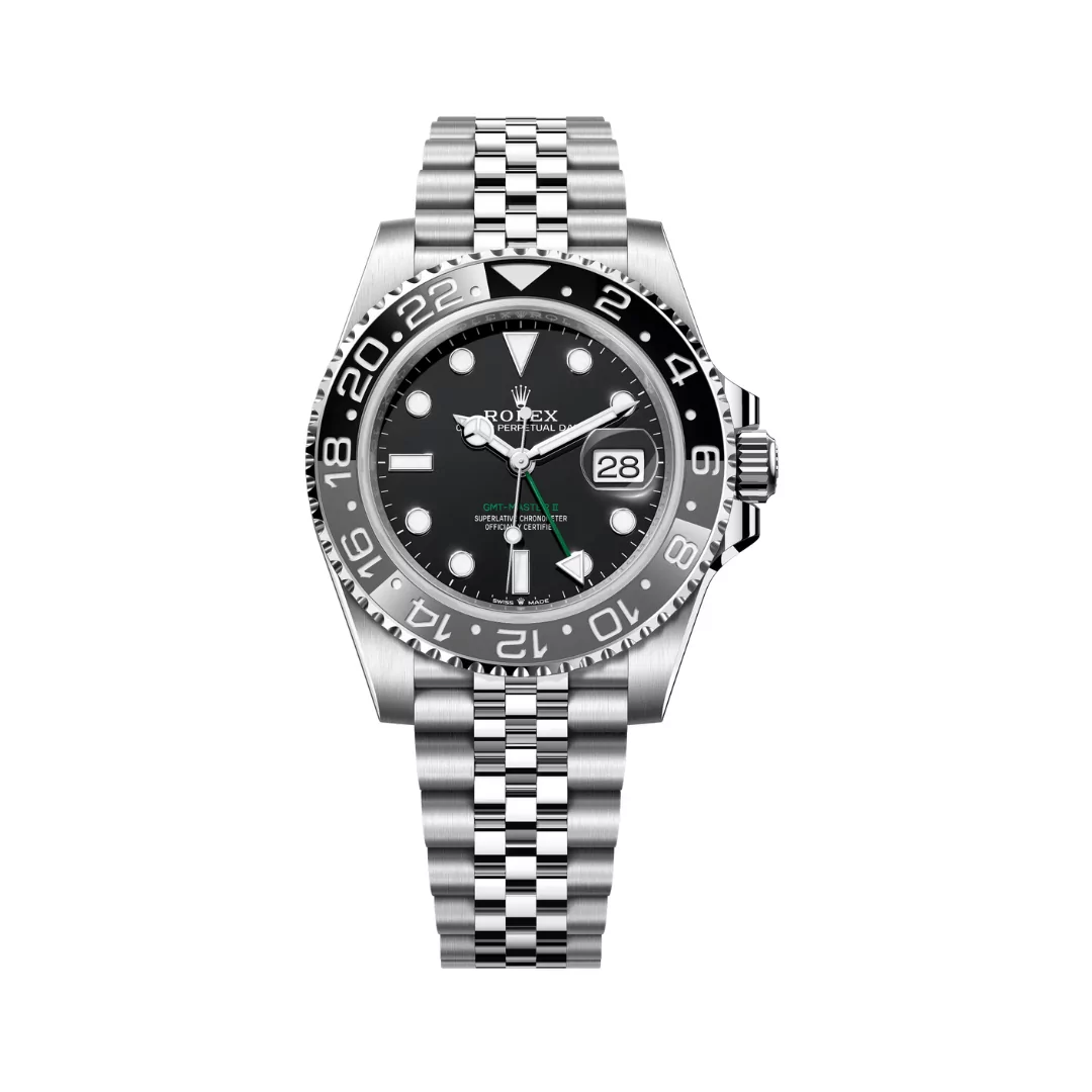 Rolex-Gmt-Master-II-126710GRNR-0003.png Rolex Gmt Master II 126710GRNR-0003 Oyster steel Bruce Wayne Jubilee Bracelet 40mm Men’s Watch - Image 1