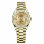 Rolex Lady Datejust M279138Rbr-0006 28Mm Yellow Gold And Diamond