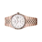 Rolex Land-Dweller 127335-0001 Everose Gold 40mm White Honeycomb-motif Dial Men’s Watch - Image 2