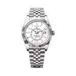 Rolex Sky Dweller 336934-0004 White Gold Fluted Bezel 42mm Men’s Watch