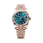 Rolex Sky Dweller 336935-0005 Everose Gold Blue-Green Dial 42mm Men’s Watch