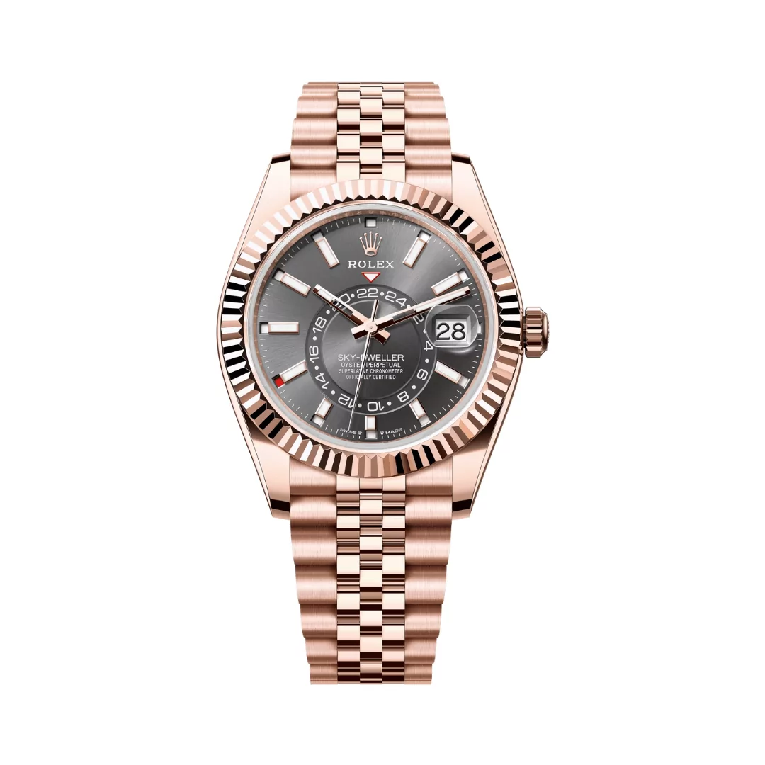 Rolex-Sky-Dweller-336935-0008.png Rolex Sky Dweller 336935-0008 Everose Gold Slate Dial 42mm Men’s Watch - Image 1