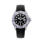 Rolex Yacht Master 126679SABR White Gold Blue/Purple Sapphire Bezel 40mm Black Dial Men’s Watch