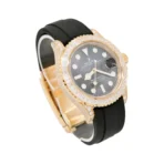 Rolex Yacht Master M226668TBR Yellow Gold Baguette Diamonds Bezel 42mm Black Dial Men’s Watch - Image 2