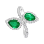 Round-Pear CS Ring – 2.10 CTS,HRD-E-F SI,1047R,Total Wt – 5.36gm - Image 3