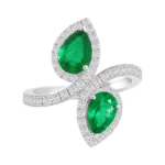 Round-Pear CS Ring – 2.10 CTS,HRD-E-F SI,1047R,Total Wt – 5.36gm