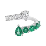 Round-Pear CS Ring – 2.37 CTS,HRD-G-H VS-SI,1046R,Total Wt – 4.71gm