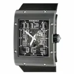 Richard Mille Rm 016 Automatic Winding Ultra Flat 38Mm X 49.8Mm Titanium Black Rubber Straps Men’S Watch