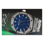 Audemars Piguet Royal Oak 67651St.Zz.1261St.02 Blue Frosted Dial Quartz 33Mm Stainless Steel Ladies Watch
