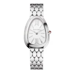 Bvlgari Serpenti 103141 White Silver Opaline Dial Seduttori 33Mm Stainless Steel Ladies Watch