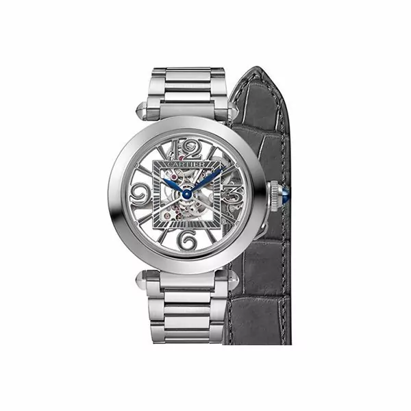 WHPA0007-2.jpg Cartier Pasha De Cartier 41Mm Steel Skeleton Ladies’ Watch - Image 1