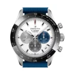 Zenith Chronomaster Sport 03.3100.3600/69.C823 Black Bezel Blue Fabric Strap 41mm White Dial Unisex Watch - Image 3