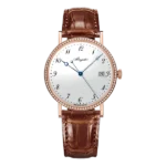 Breguet Classique 5178Br/29/9V6.D000 White Dial Diamond Set Bezel Automatic 38Mm Brown Leather Straps Unisex Watch