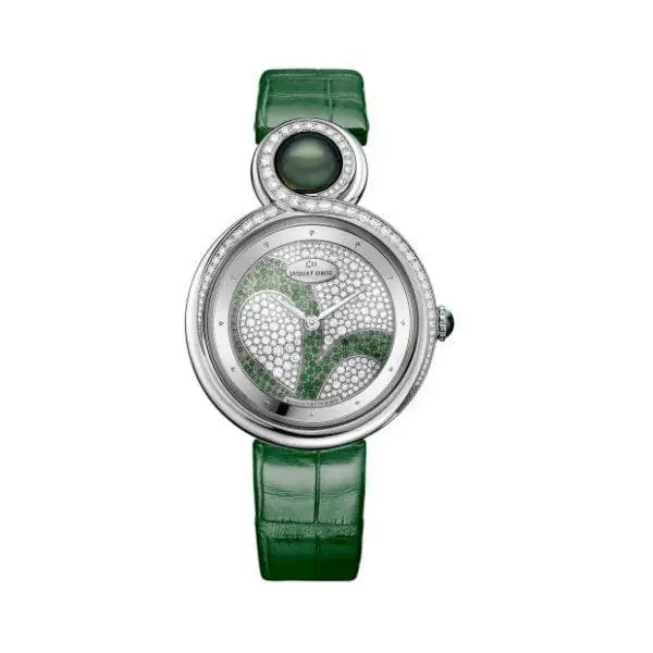 j014504221.jpg Jaquet Droz Clover Leaf 18Kt White Gold 35Mm Ladies Watch - Image 1