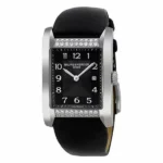 Baume & Mercier Hampton M0A10024 31Mm Black Dial Diamond-Set Bezel Ladies Watch