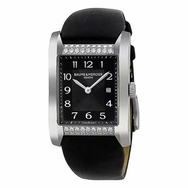 m0a10024-1.jpg Baume & Mercier Hampton M0A10024 31Mm Black Dial Diamond-Set Bezel Ladies Watch - Image 1