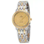 Deville Prestige Champagne REF 424.20.27.60.58.001 Diamond Dial Steel and Yellow Gold Ladies Watch