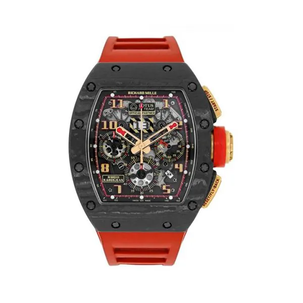 rm11-grosjean.jpg Richard Mille RM 011 AO RG-CA F1 Lotus Romain Grosjean 50mm x 40mm NTPT Carbon Red Rubber Straps Men’s Watch - Image 1