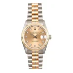 Rolex Datejust Tridor 68279B Champagne Diamond Dial 31Mm Automatic 18K White Gold, Yellow Gold And Rose Gold Ladies Watch